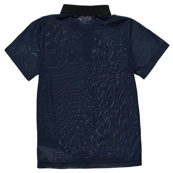 Slazenger Blue Micro Stripe Older Boys Polo Shirt