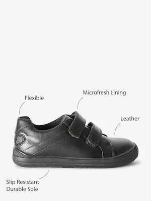 Next Black Two Strap Younger Boys Shoes
