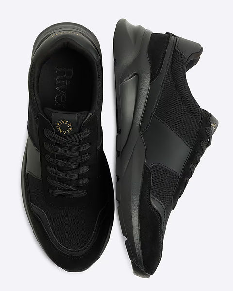 River Island Black Runner Mens Trainers