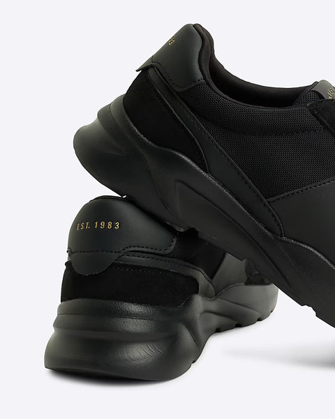 River Island Black Runner Mens Trainers