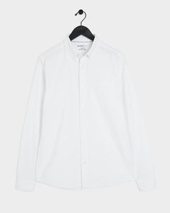 River Island White Regular Fit Oxford Mens Shirt