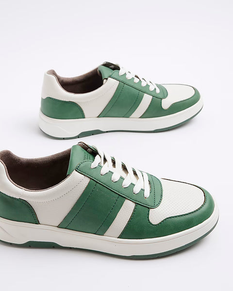 River Island Green Retro Skater Mens Trainers