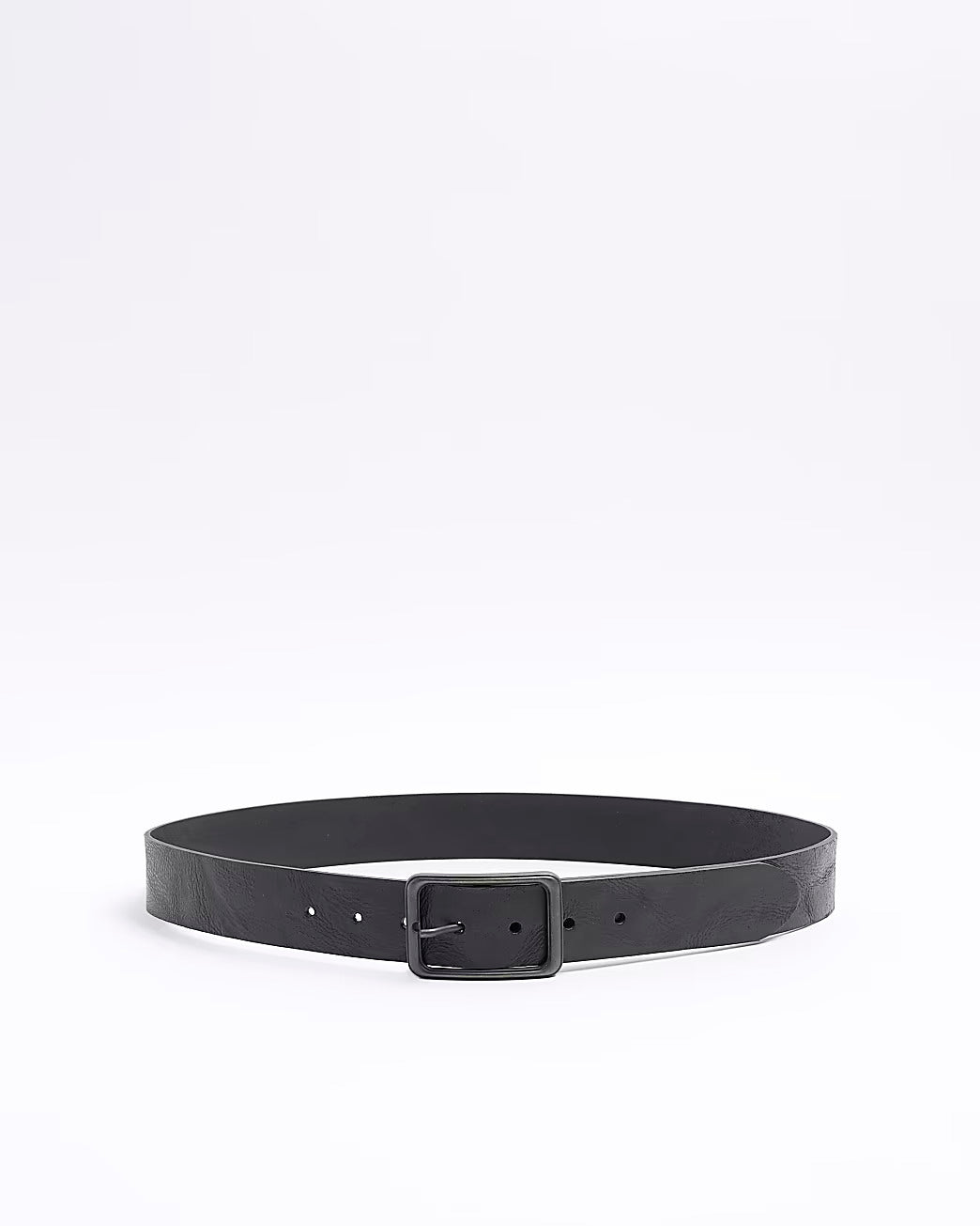 River Island Black Leather Casual Mens Belt
