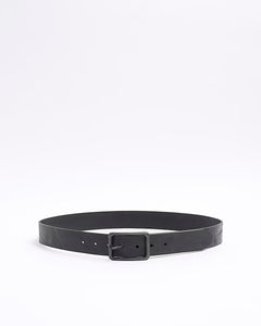 River Island Black Leather Casual Mens Belt