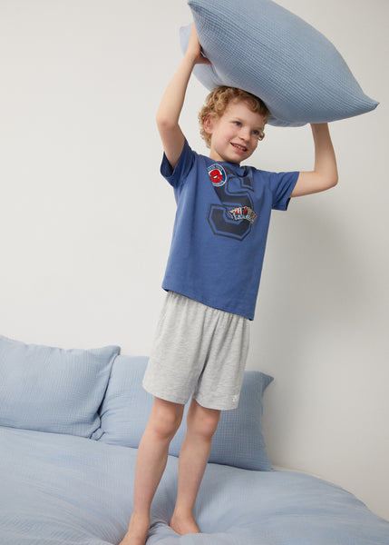 Mango Blue Spiderman Short Older Boys Pyjamas