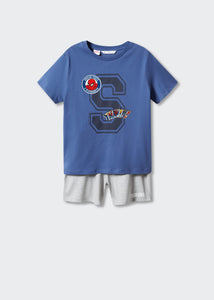 Mango Blue Spiderman Short Older Boys Pyjamas