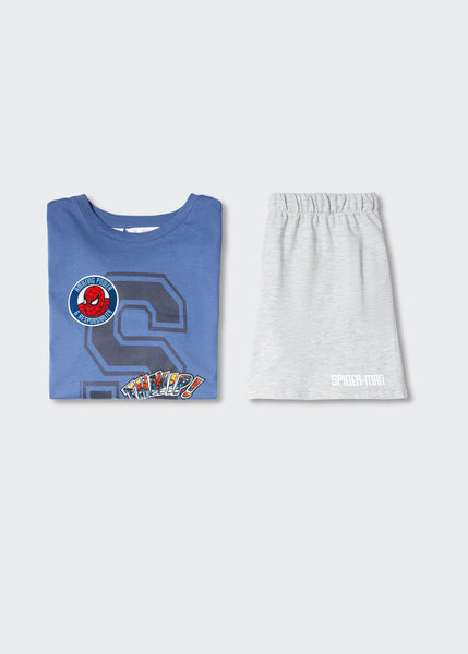 Mango Blue Spiderman Short Older Boys Pyjamas