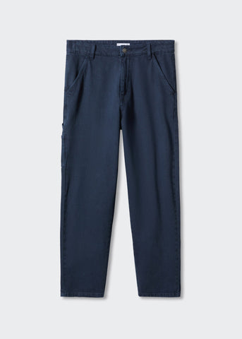 Mango Blue Cargo Older Boys Trousers