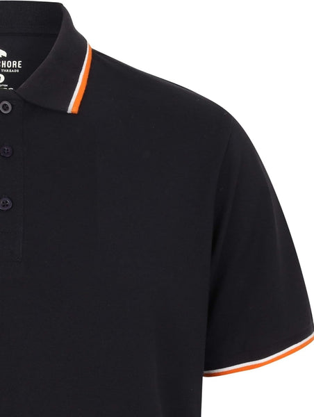 Sth Shore Black Tip Mens Polo Shirt