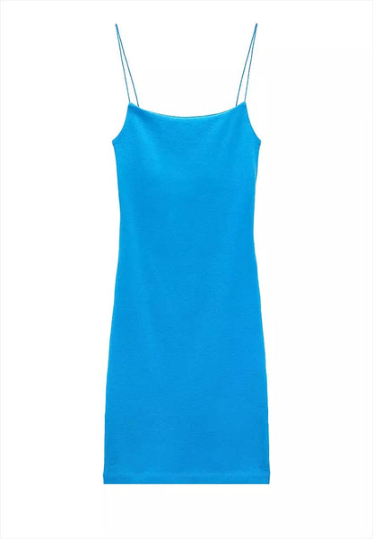 Zara Blue Mini Slip Womens Dress