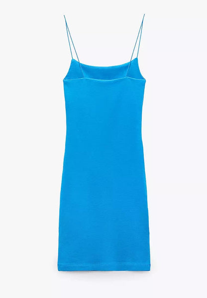 Zara Blue Mini Slip Womens Dress