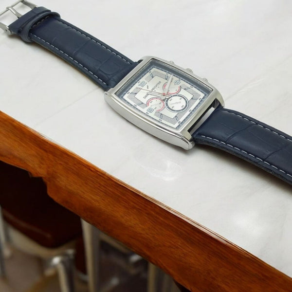 Daniel Hetcher Analog Quartz Atlas For Men Leather Wristwatch