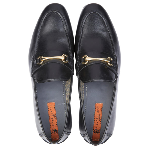 Silver Street London Black Richmond Hand Finished Leather Mens Loafers