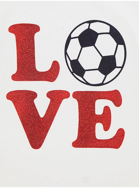 George Love Glitter Slogan Print Football Older Girls T-Shirt