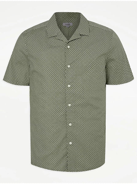 George Green Patterned Short Sleeve Mens Shirt