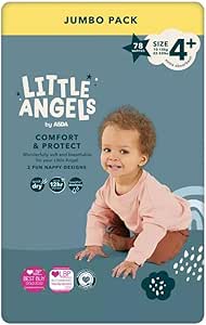 Asda Little Angels Baby Diapers Jumbo Size 4+