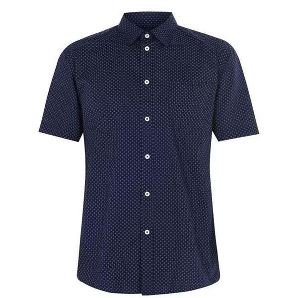 Pierre Cardin Navy Blue Short Sleeve Mens Shirt