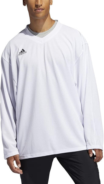 Adidas White Hockey AdiTeam Practice Goalie Training Mens Jersey
