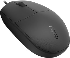 Rapoo Black N100 Wired Optical Mouse