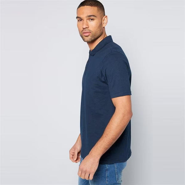 Studio Navy Blue RF Jersey Mens Poloshirt