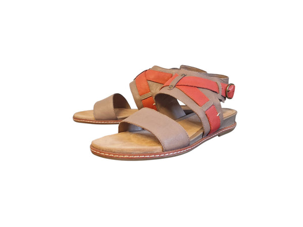 Clarks Orsino Cafe Mink Leather Womens Sandals