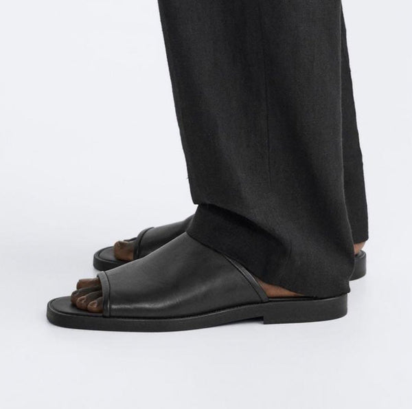 Zara Black Mens Sandals