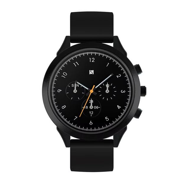 Spirit Black Silicone Strap Mens Wrist Watch