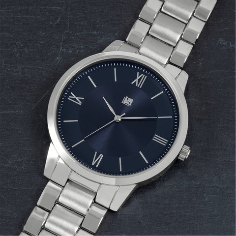 Spirit Navy Dial Silver Mens Watch