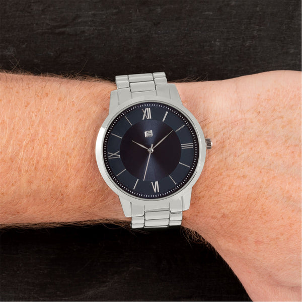 Spirit Navy Dial Silver Mens Watch