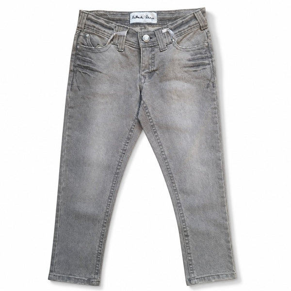Authentic Denim Grey Crop Denim Stretch Womens Jeans