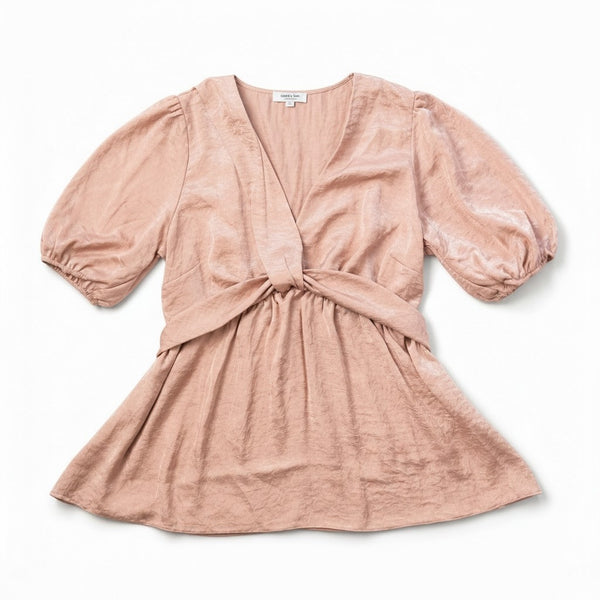 Simply Be Pink Twist Front  Womens Top