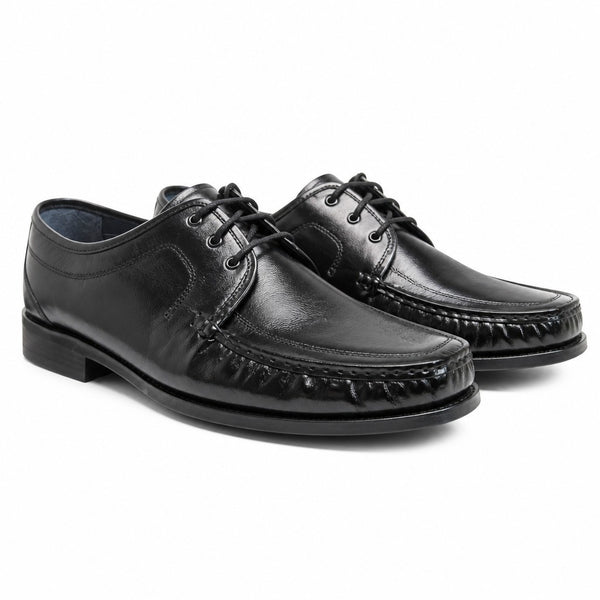 Clarks Black Leather Extra Wide Mens Shoes