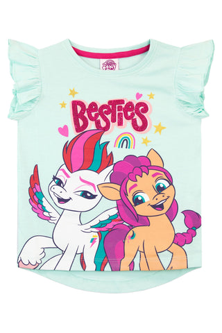 My Little Pony Green Multi Zipp Storm & Sunny Starscout Older Girls T-Shirt