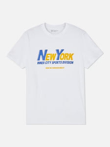 Primark White New York Inner City Sports Division Mens T-Shirt