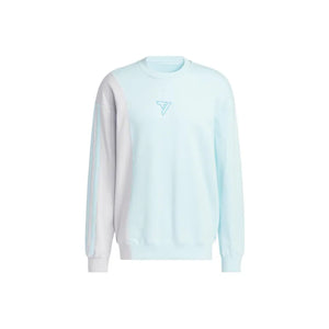 Adidas Light Blue Trae Crew Sweatshirts Mens Top