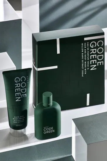 Green Code Green 100ml Eau De Parfum & Hair and Body Wash With Willow Bark Extract