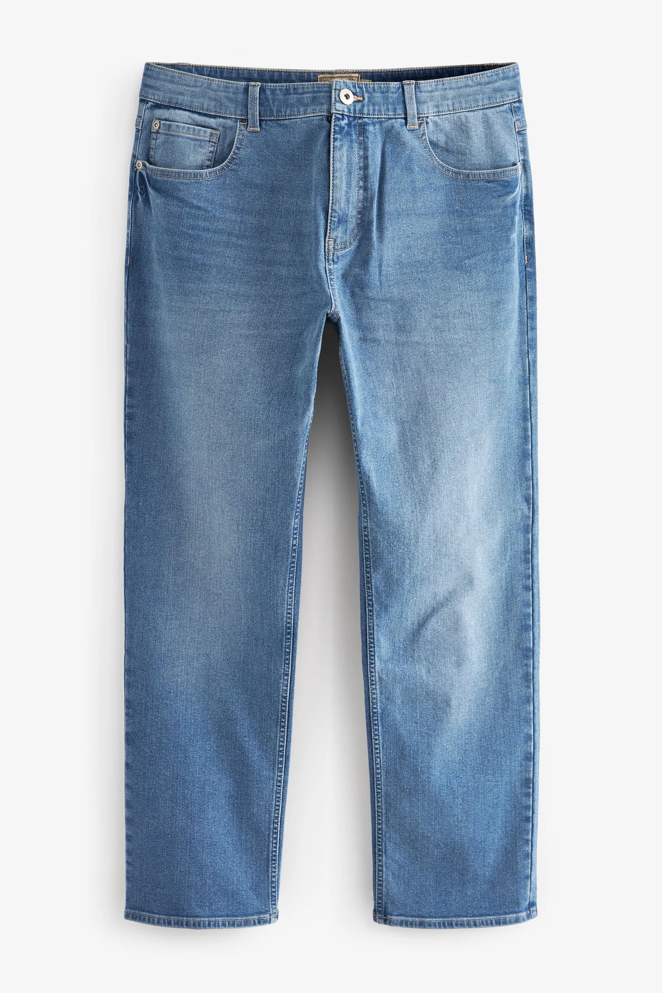 Next Light Blue Straight Fit Essential Stretch Mens Jeans