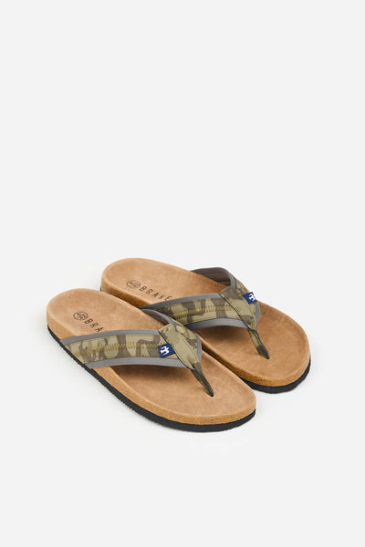 Brakeburn Khaki Camo Flip Flop Mens Sandals