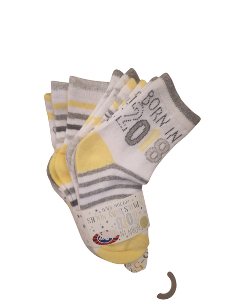 B&M 2018 Yellow &White Baby Socks