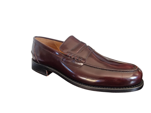 Barker George Webb Burgundy Real Leather Mens Penny Loafers