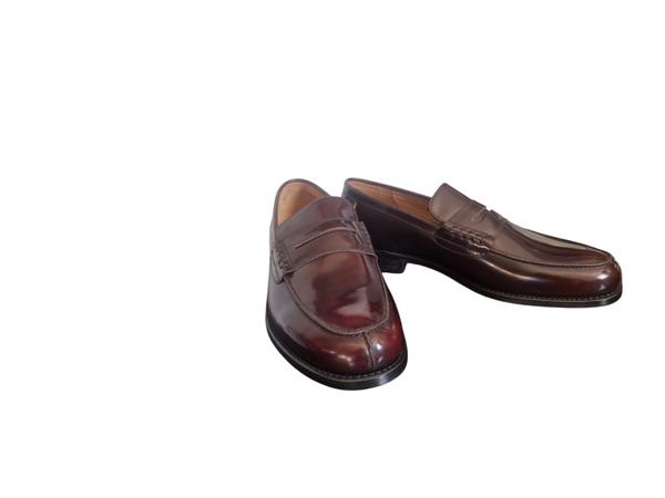 Barker George Webb Burgundy Real Leather Mens Penny Loafers