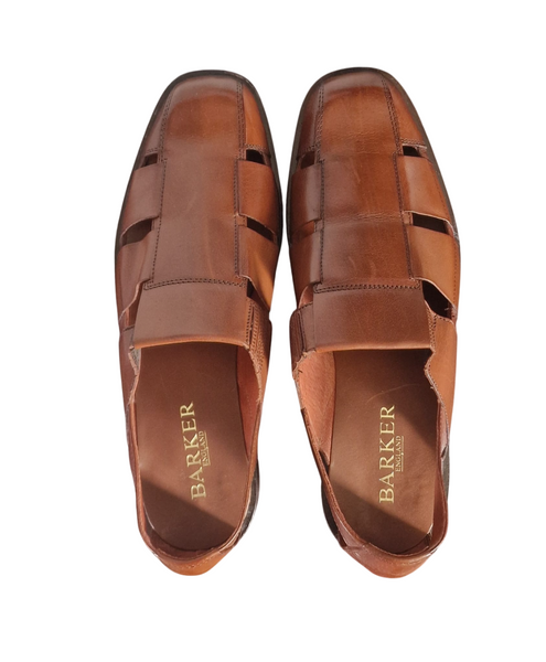 Barker Jazz Fisherman Brown Real Leather Mens Shoes