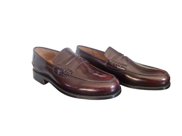 Barker George Webb Burgundy Real Leather Mens Penny Loafers