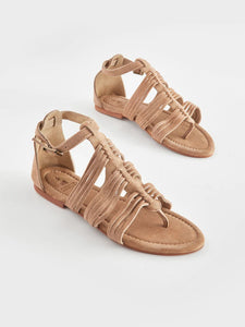 Next Tan Brown Leather Boho Gladiator Girls / Womens Sandals