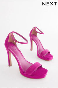 Next Pink Leather Womens Sandals
