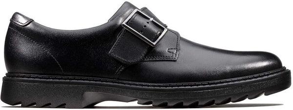 Clarks Asher Civic Leather Black Boys School Shoes