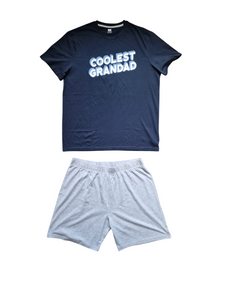 F&F Coolest Grandad Short Sleeve Top & Short Pant Mens Pyjamas Set