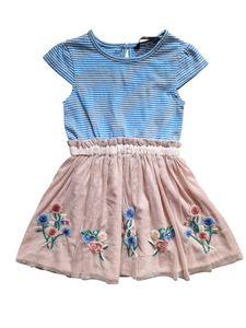 George Blue Stripe Pink Tutu Dress