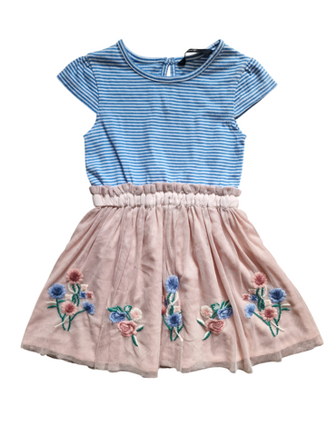 George Blue Stripe Pink Tutu Dress