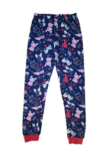 George Navy Blue Kitten Print Older Girls Bottoms
